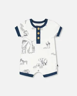Printed Big Jungle World Onesie