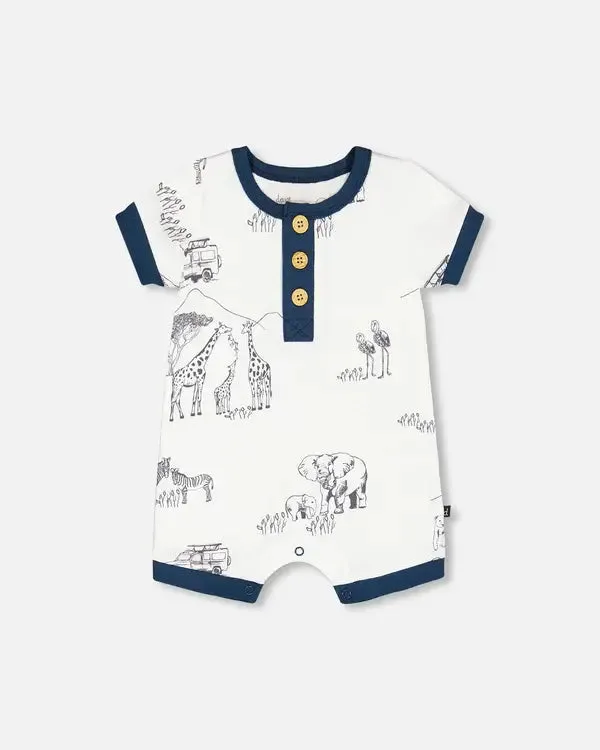 Printed Big Jungle World Onesie