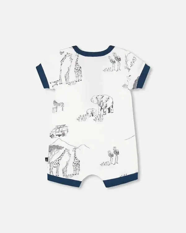 Printed Big Jungle World Onesie