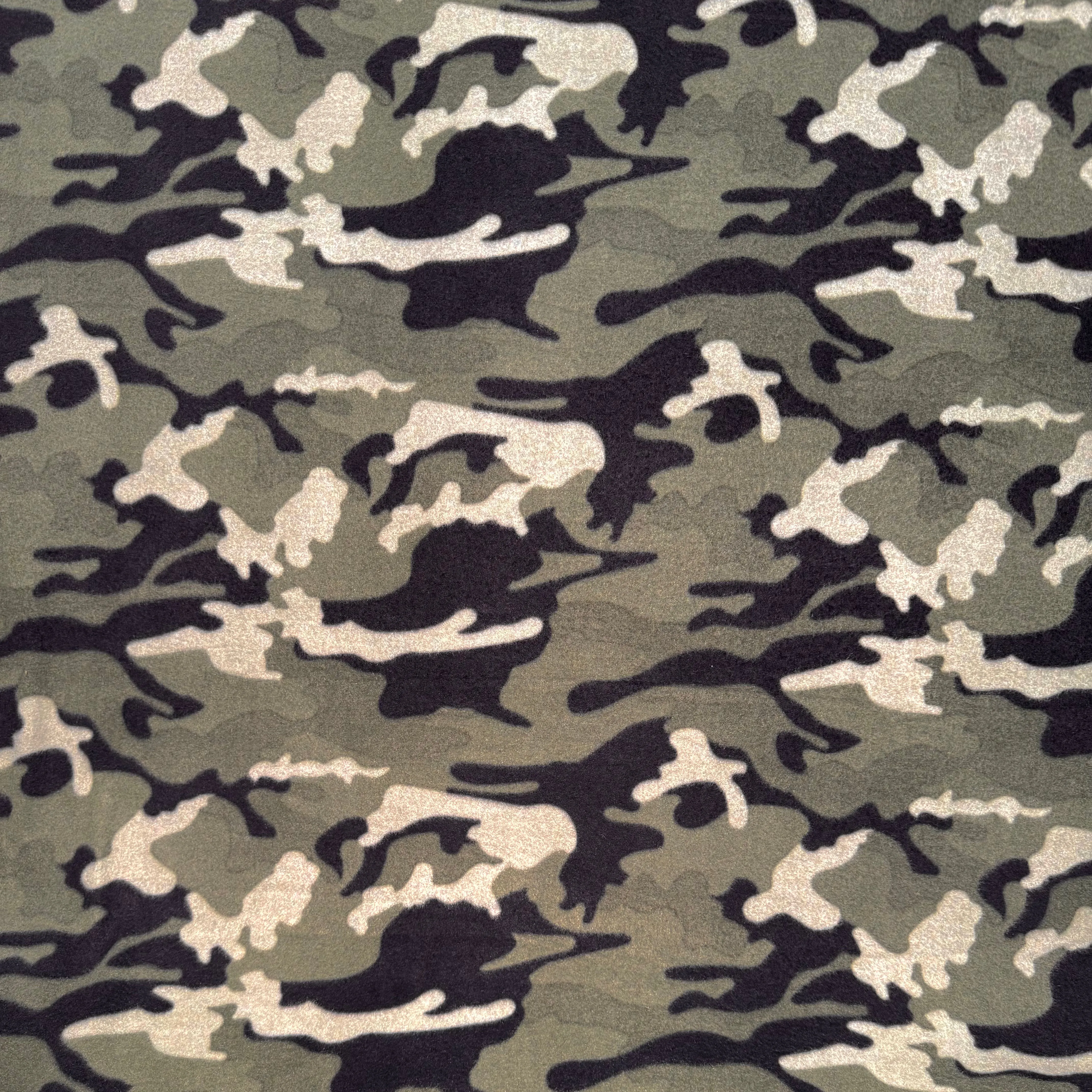 Printed Polar Fleece Camo Green & Sage