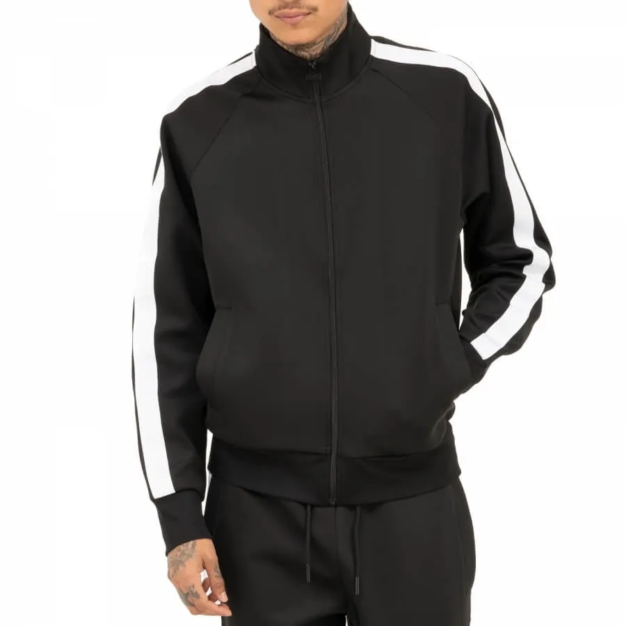 Pro Club Stripe Track Jacket - Black