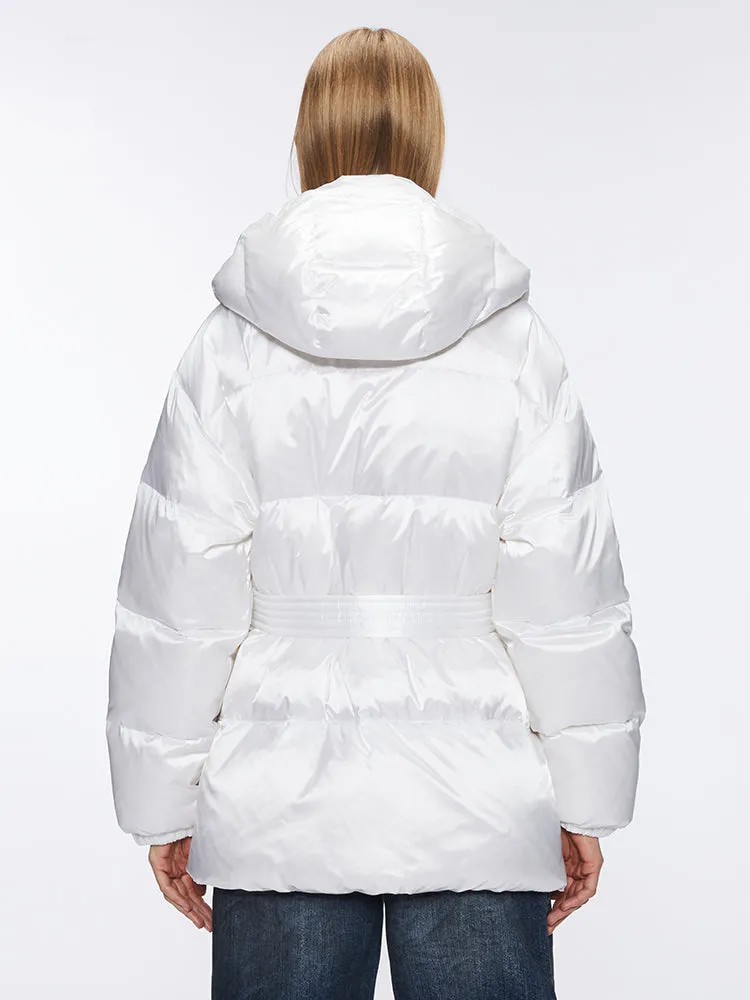 Puffy Jacket With Belt