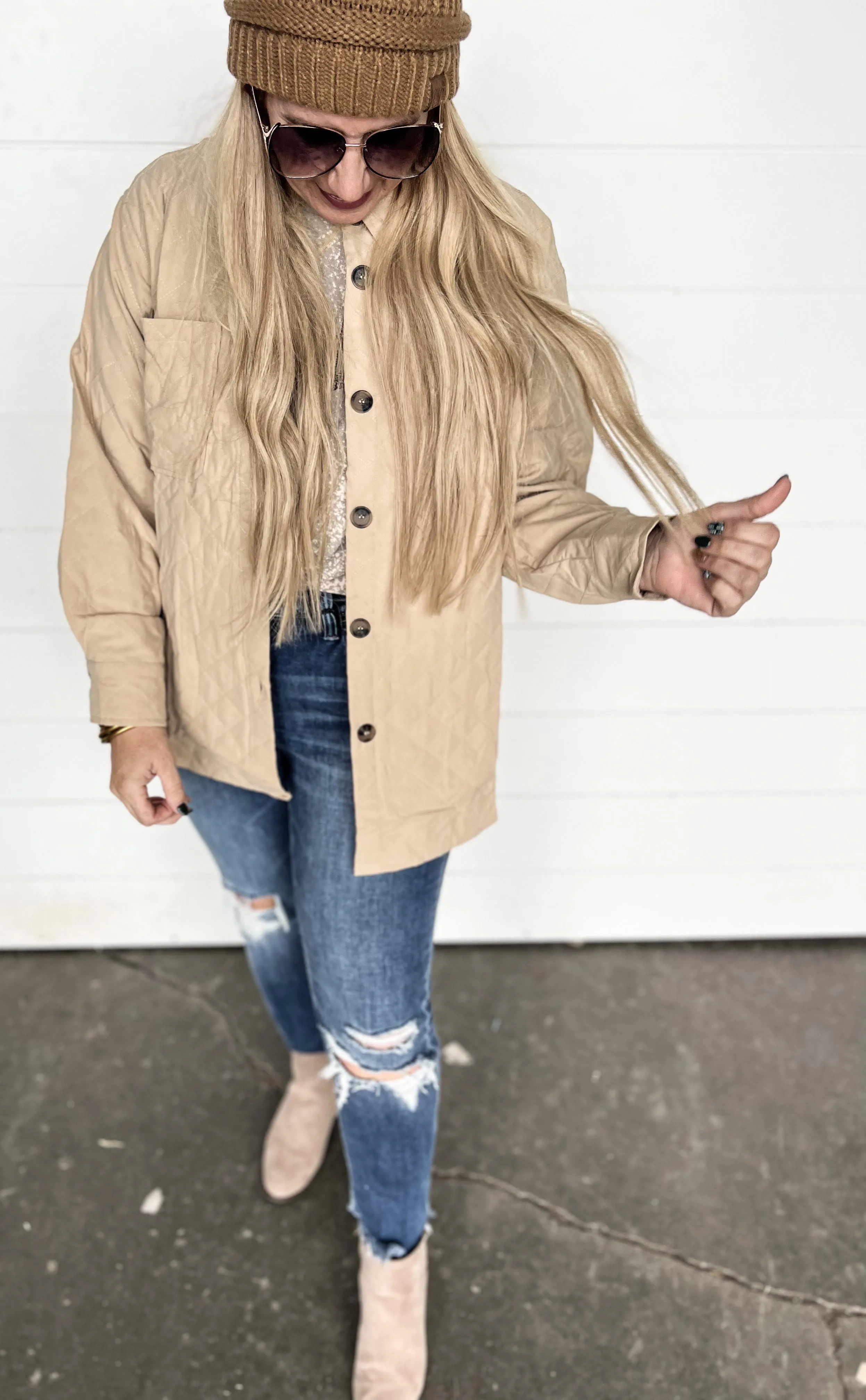 Quilted Oversized Shacket - Final Sale