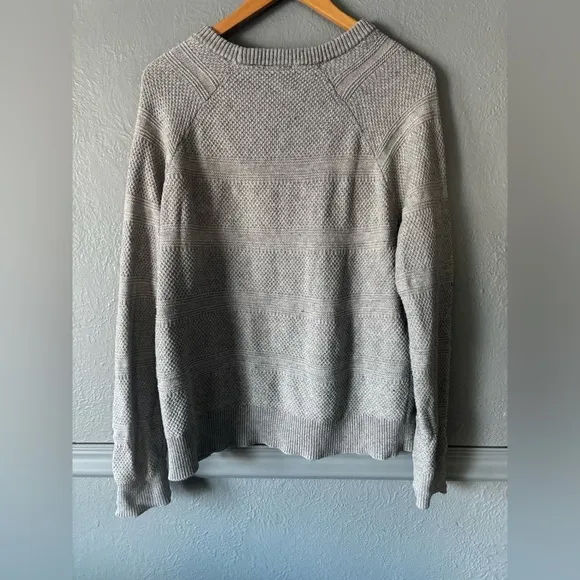 Rails | 95% cotton | grey | textured | crewneck | sweater | xl