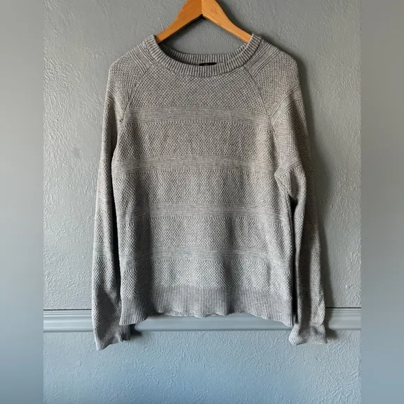 Rails | 95% cotton | grey | textured | crewneck | sweater | xl