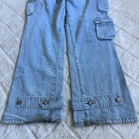 Revolve X Pistola | Bobbie Utility Mid Rise Loose Straight Cargo Jeans | Size 27