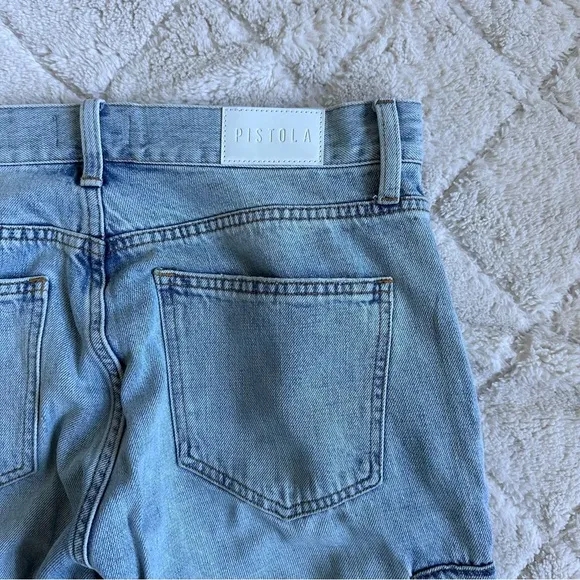 Revolve X Pistola | Bobbie Utility Mid Rise Loose Straight Cargo Jeans | Size 27