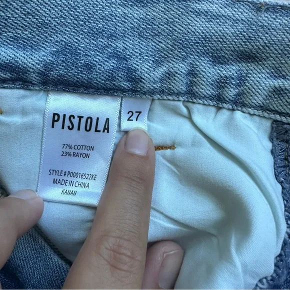 Revolve X Pistola | Bobbie Utility Mid Rise Loose Straight Cargo Jeans | Size 27