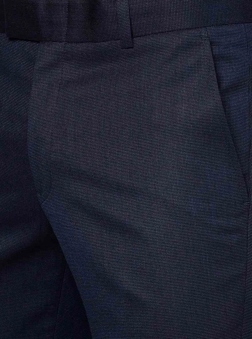 Royal Blue Solid Slim fit Formal Trouser | Metal