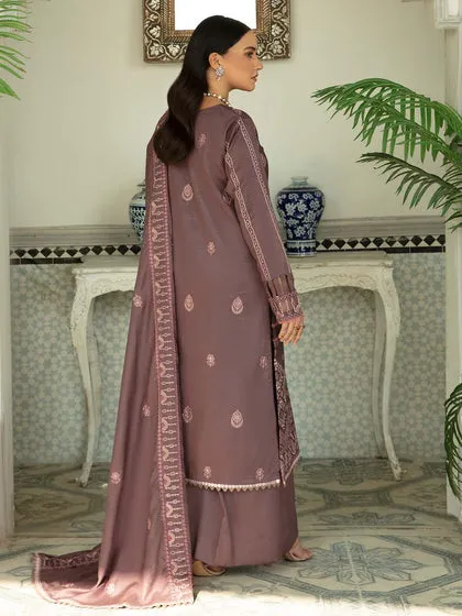 Royal Violet Embroidered Pakistani Salwar Kameez Dupatta Salwar Suit