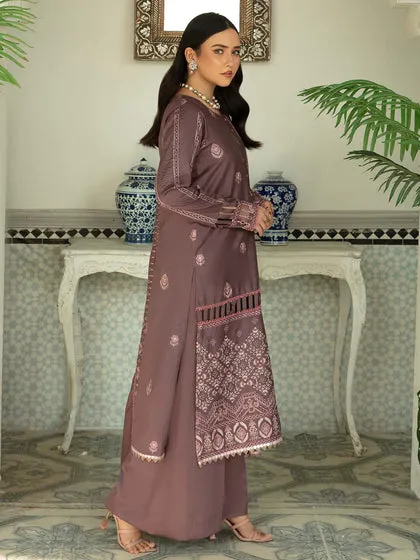 Royal Violet Embroidered Pakistani Salwar Kameez Dupatta Salwar Suit
