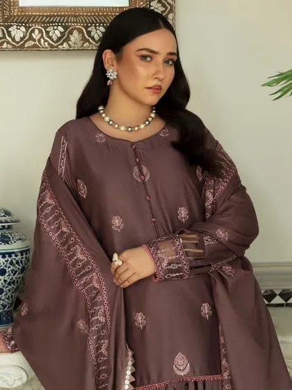 Royal Violet Embroidered Pakistani Salwar Kameez Dupatta Salwar Suit