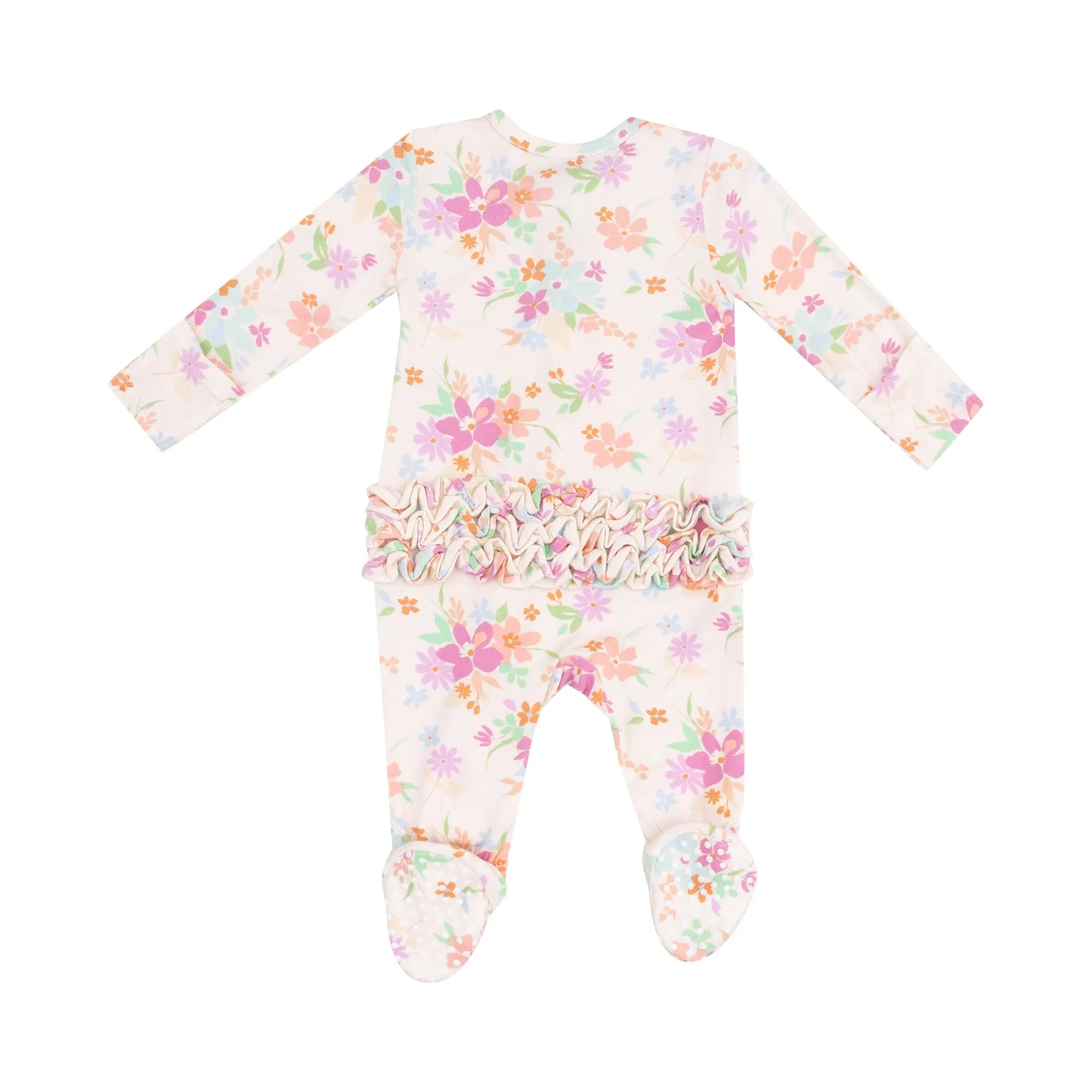 Ruffle Zipper Footie | Pick A Posy