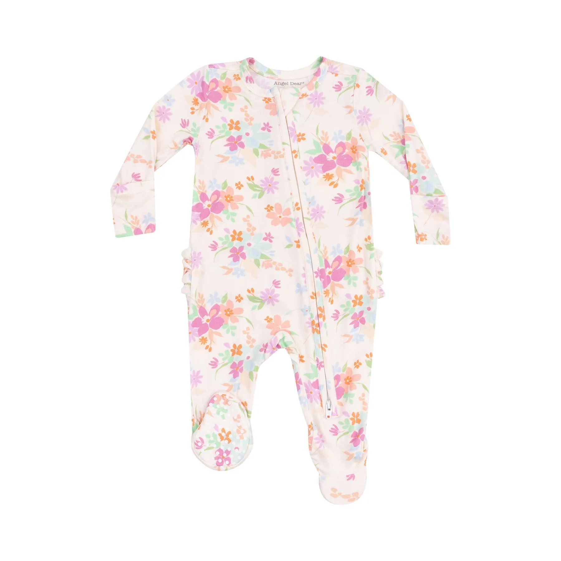 Ruffle Zipper Footie | Pick A Posy