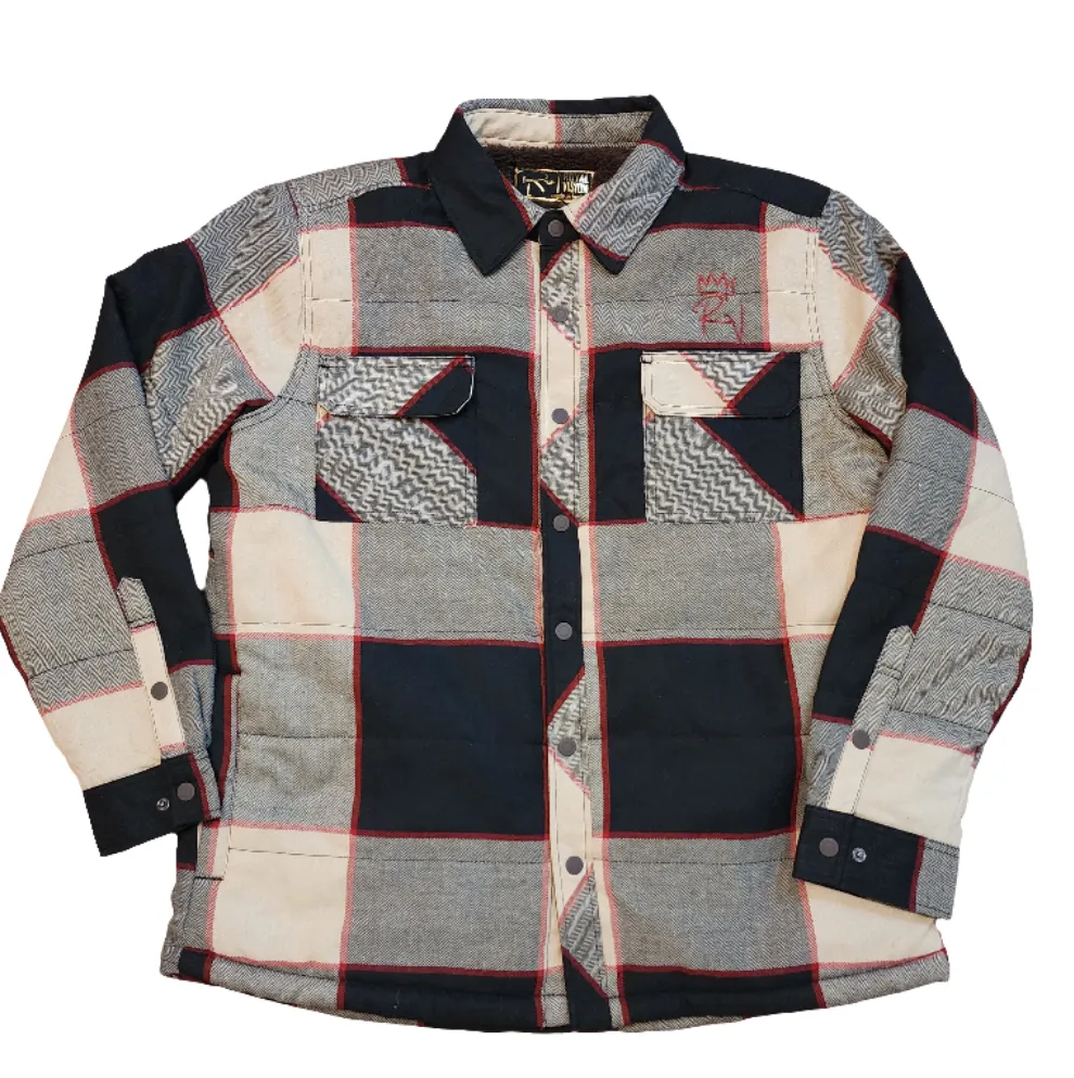 Rv Flannel Shirt/Jacket  Cream/Black