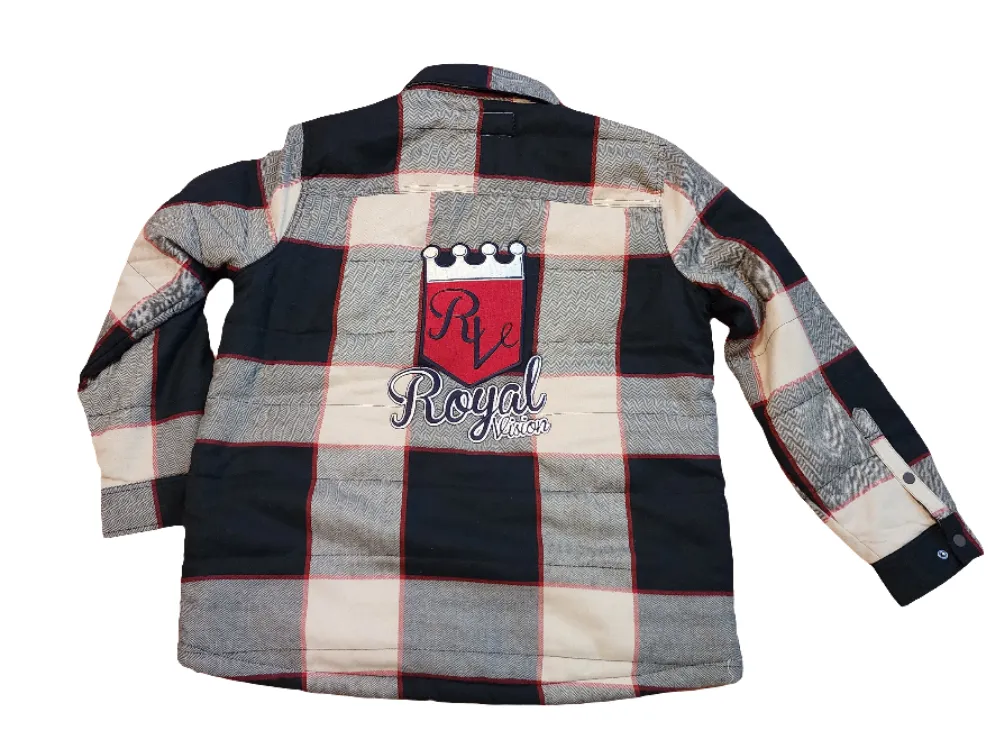 Rv Flannel Shirt/Jacket  Cream/Black