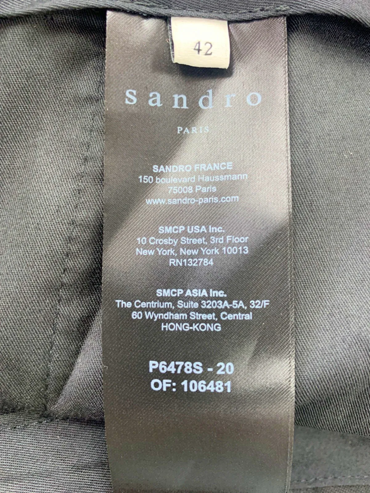 Sandro Paris Black Trousers UK 14