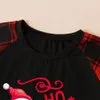 Santa Claus Plaid Printed Parent-child Pajama Set (with pet dog clothes)