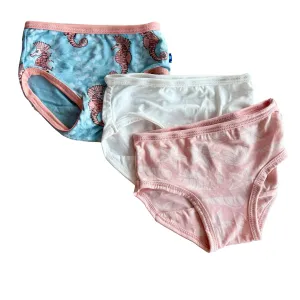 Set of 3 Underwear | Seahorses, Shells & Starfish