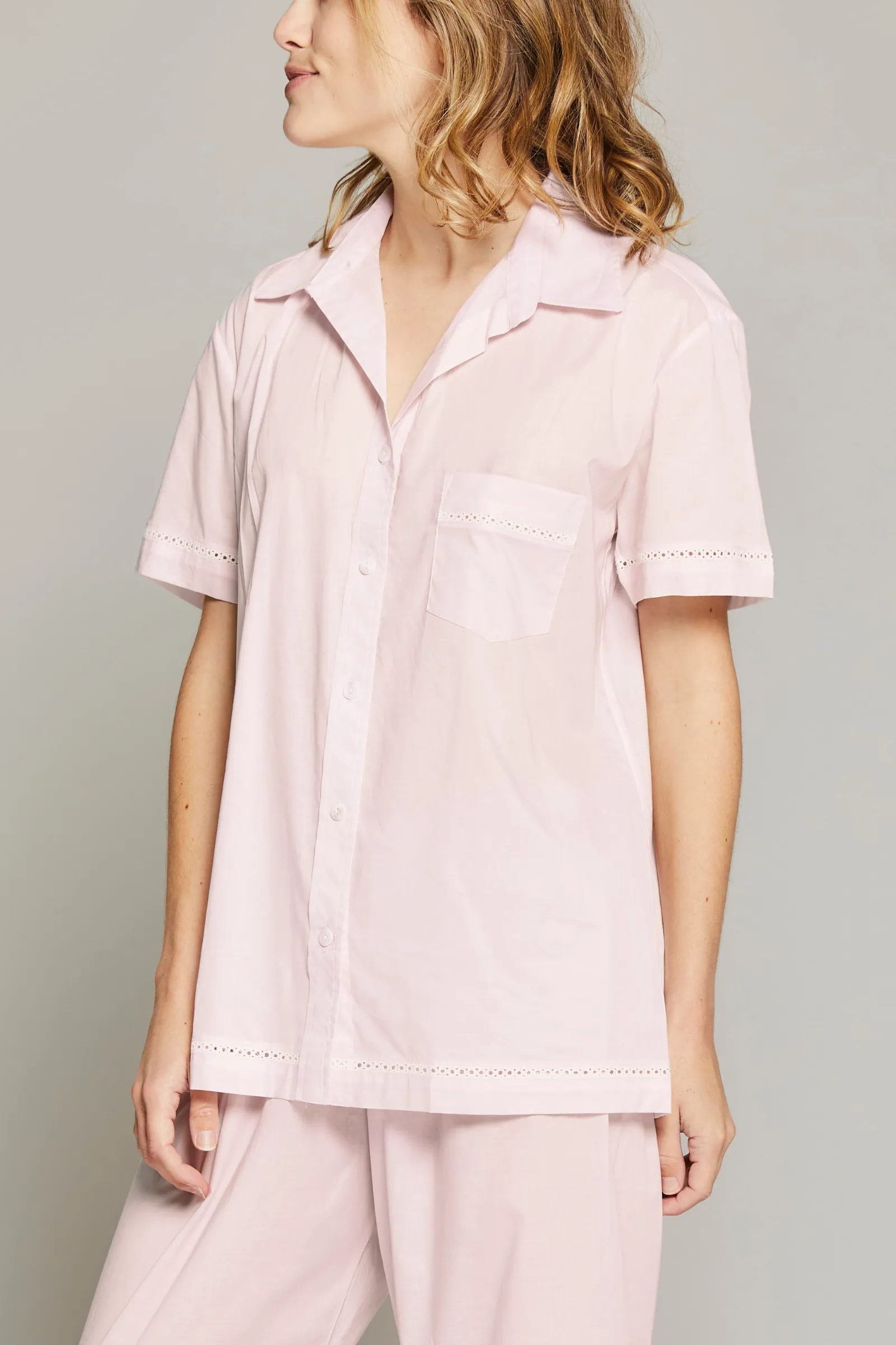 Short Sleeve Crop Pant PJ Set - Pink