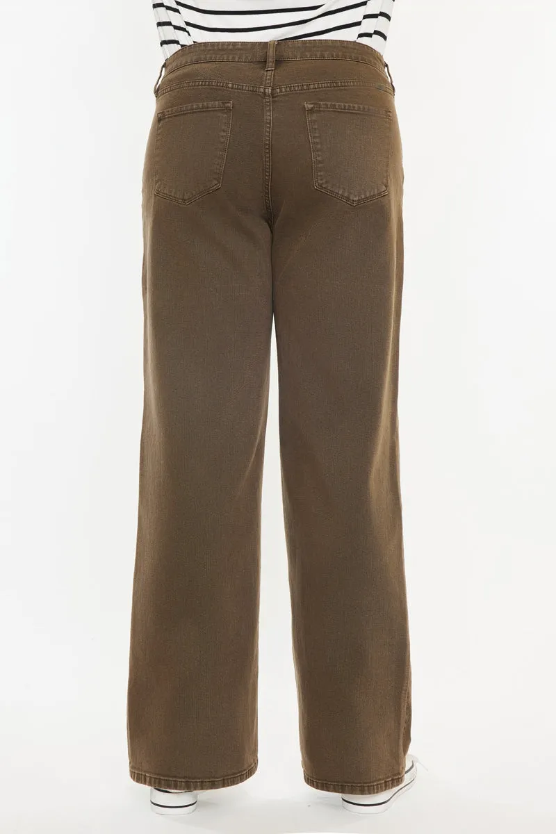 Shreya High Rise Wide Leg Jeans (Plus Size)