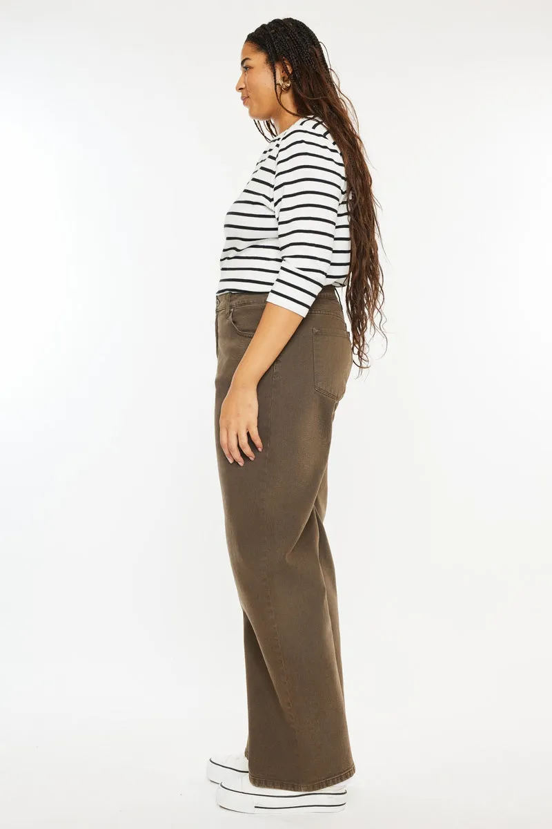 Shreya High Rise Wide Leg Jeans (Plus Size)