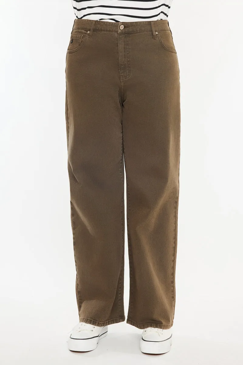 Shreya High Rise Wide Leg Jeans (Plus Size)