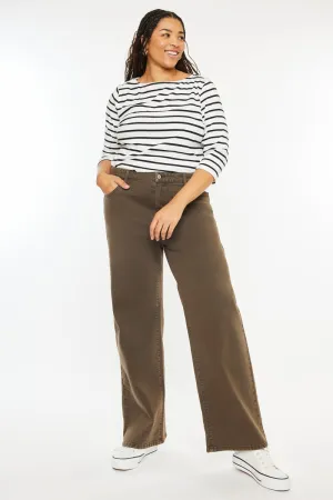 Shreya High Rise Wide Leg Jeans (Plus Size)