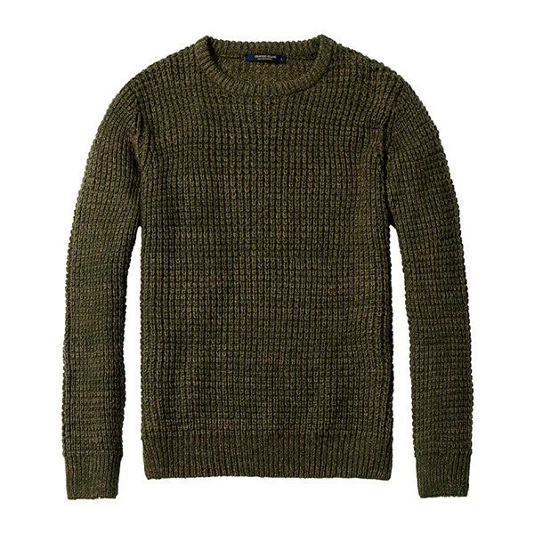 Simwood Brand Men Wool Sweater Autumn Winter O-neck Thick Kintwear Pullover Christmas Mens Sweaters High Quality MY396
