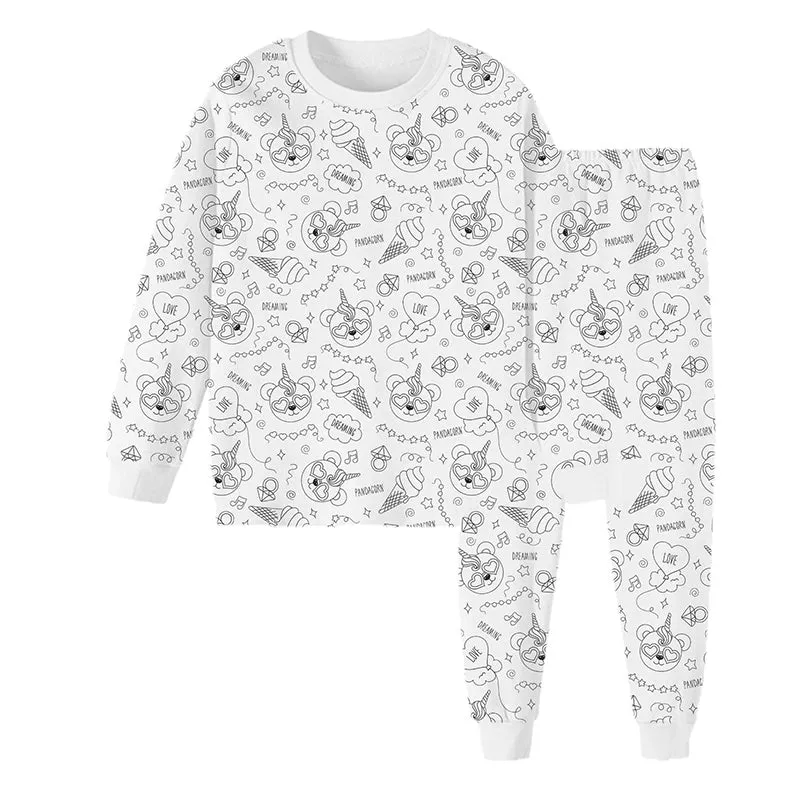 Sketch Colorful Children's Pajama Set