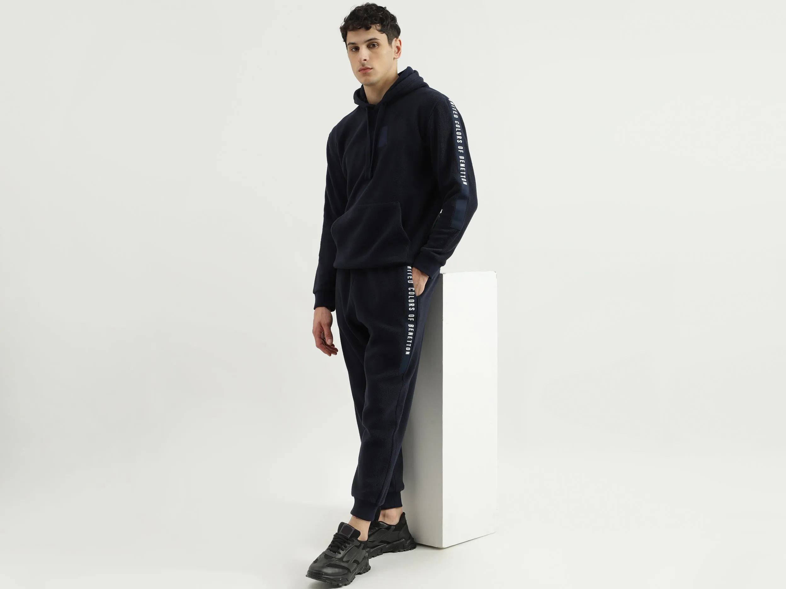 Solid Baggy Fit Trousers