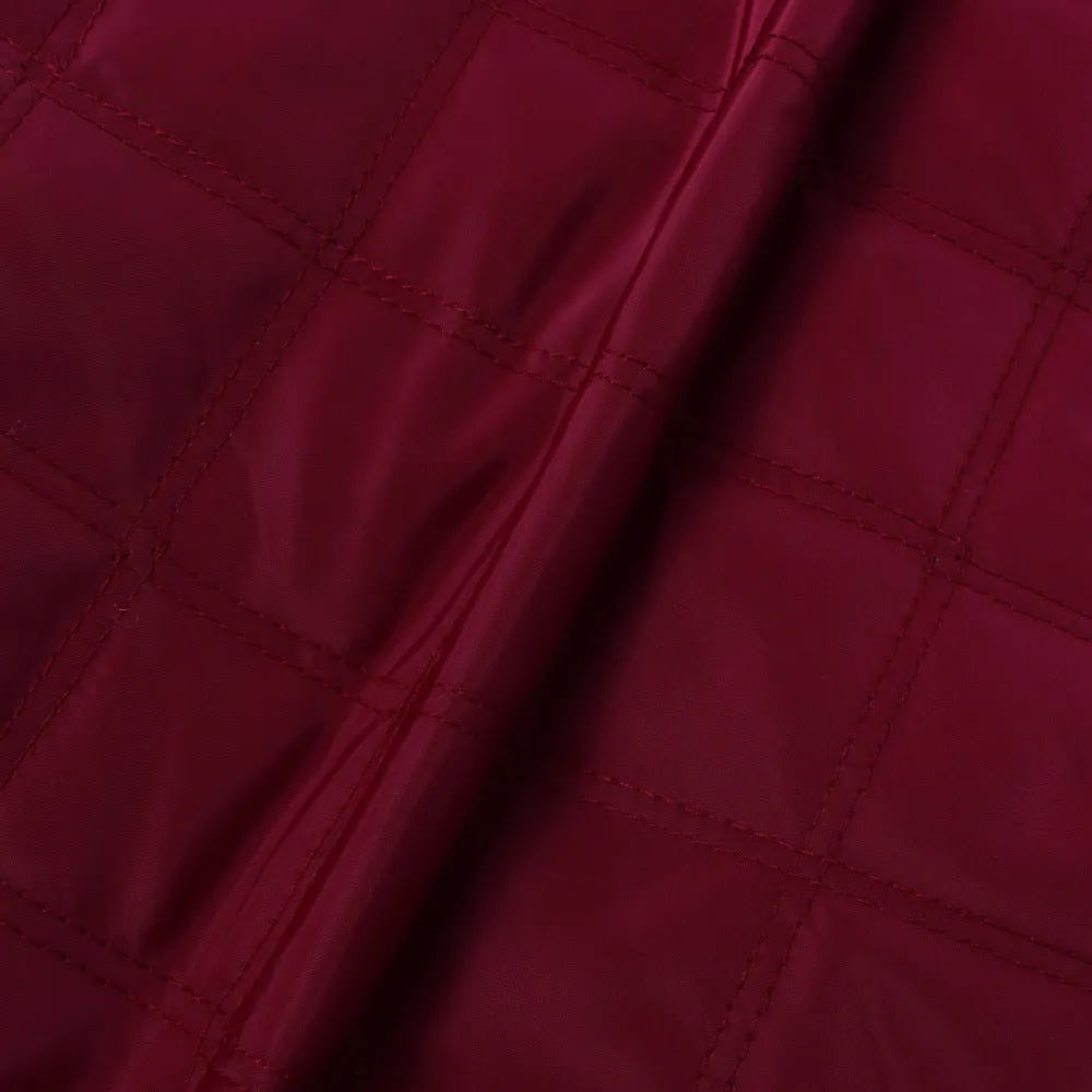 Solid Color Fashion Zipper Quilted Jacket