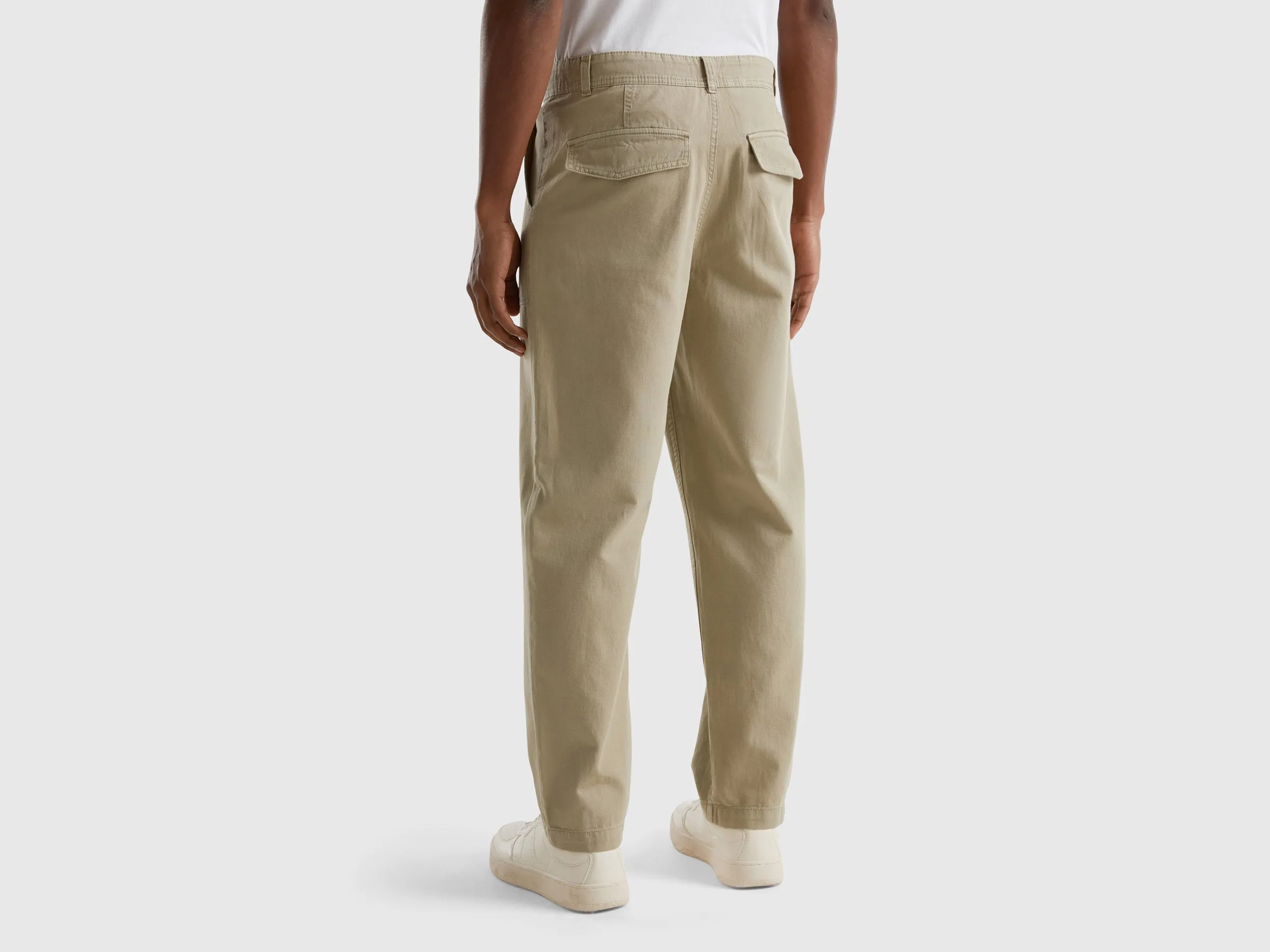 Solid Relaxed Fit Trousers