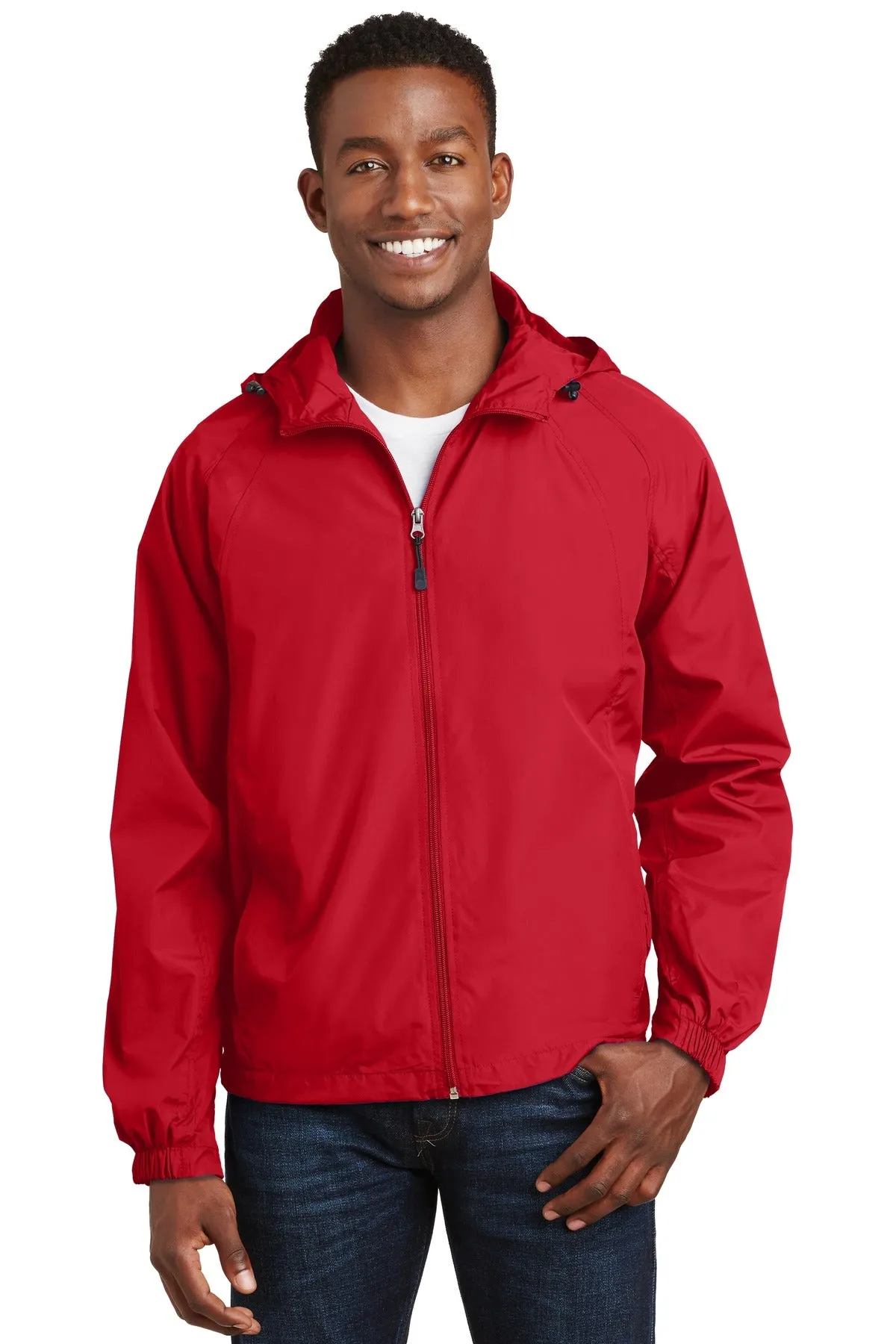Sport-Tek Hooded Raglan Jacket. JST73 True Red