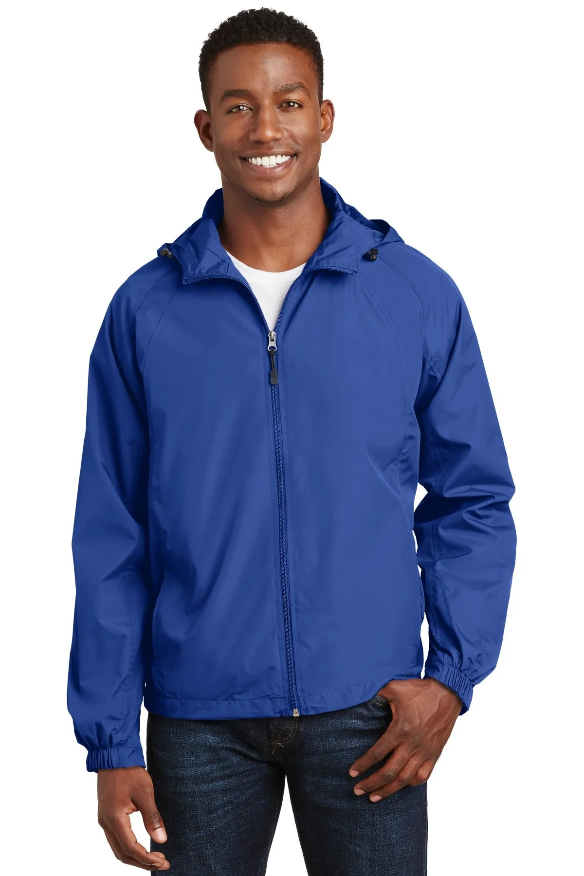 Sport-Tek Hooded Raglan Jacket. JST73 True Royal