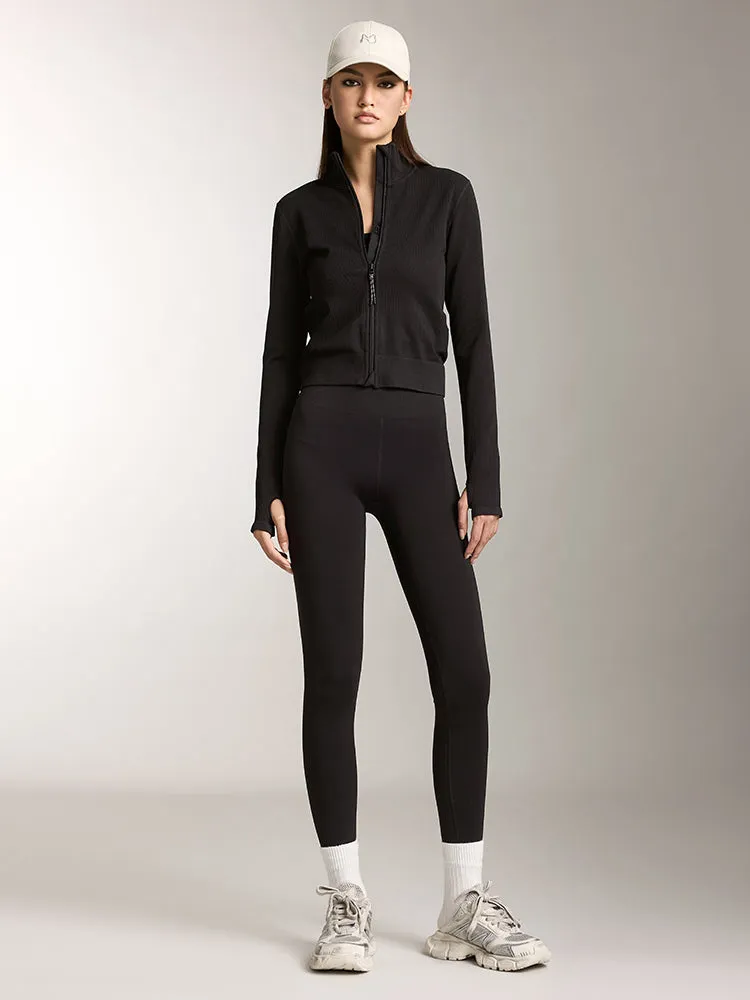 Stand Collar Slim Fit Sports Jacket