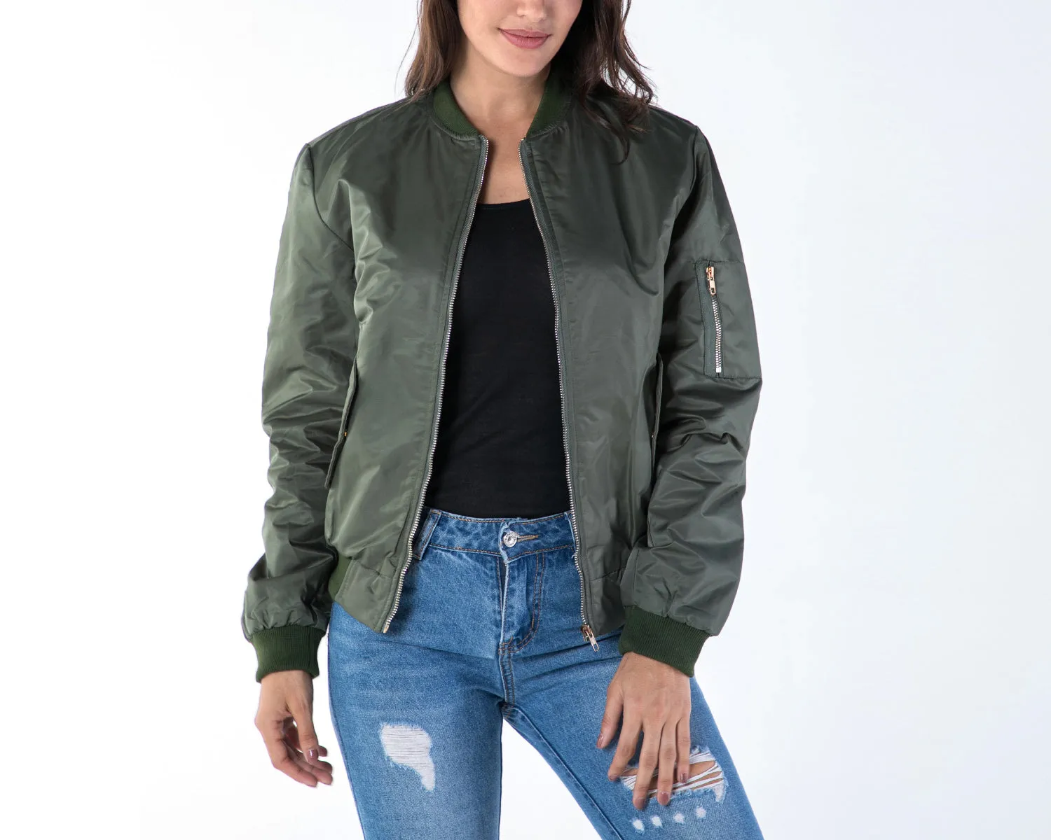 Stand Collar Thickening Bomber Jacket Women's Jacket