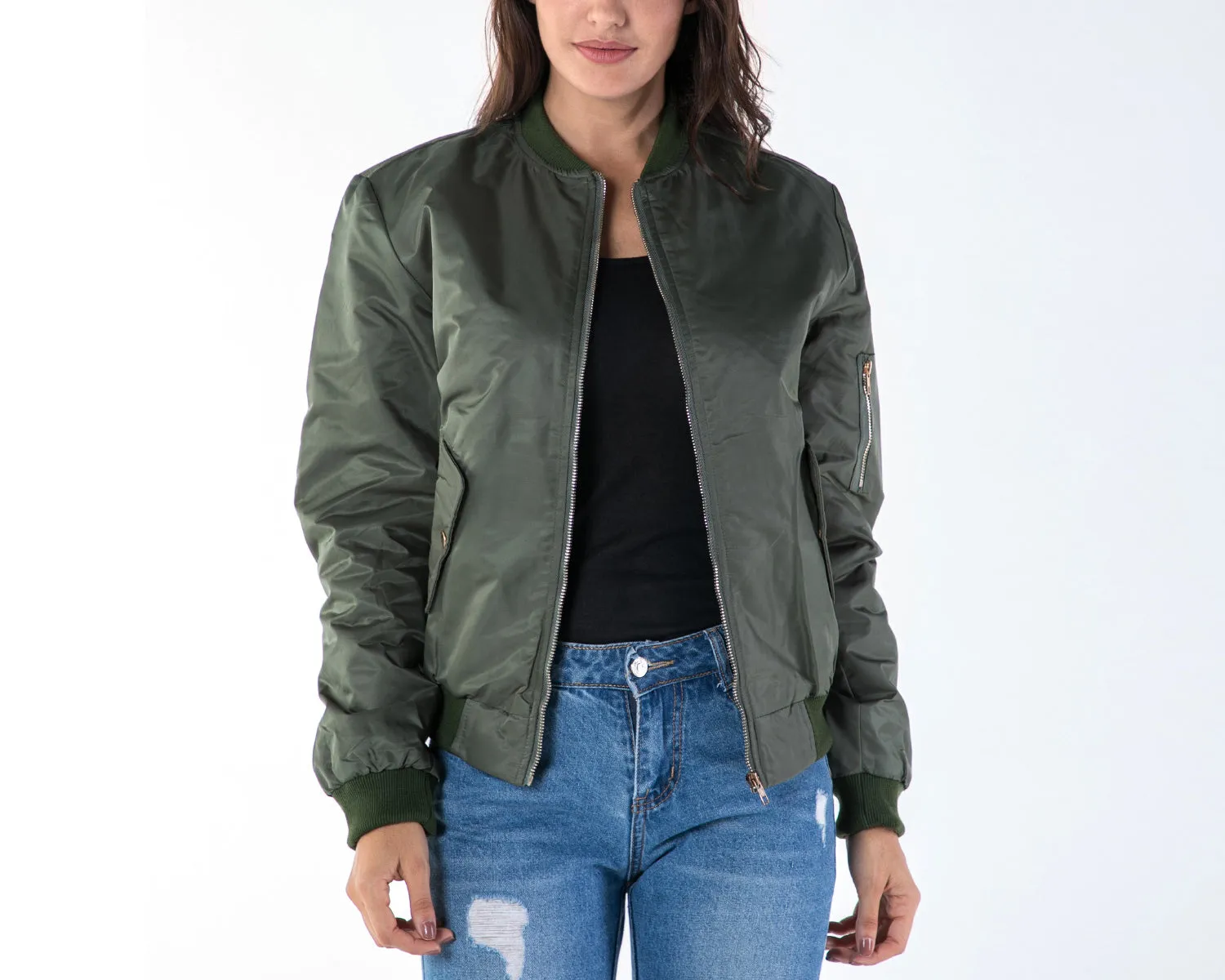 Stand Collar Thickening Bomber Jacket Women's Jacket