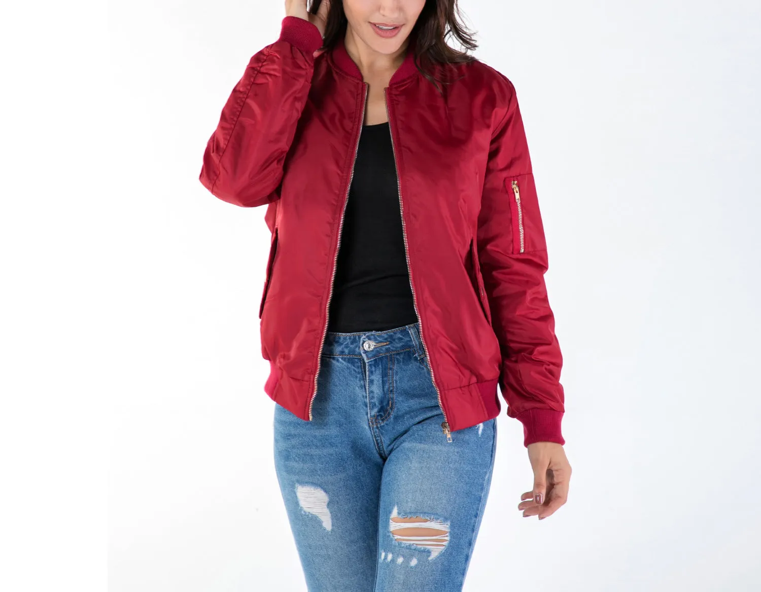 Stand Collar Thickening Bomber Jacket Women's Jacket