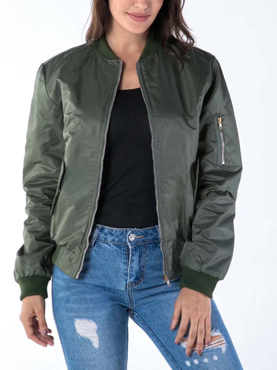 Stand Collar Thickening Bomber Jacket Women's Jacket
