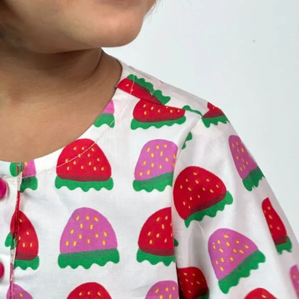 Strawberry Printed Night Dress