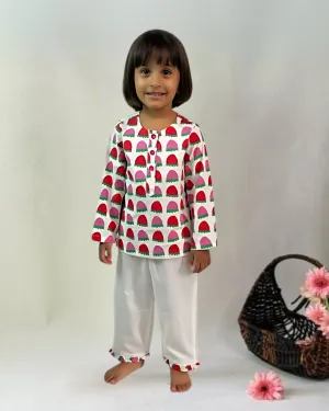 Strawberry Printed Night Dress