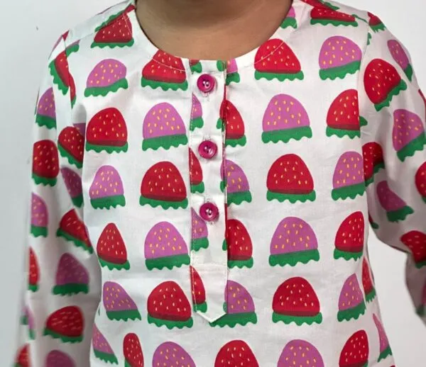 Strawberry Printed Night Dress