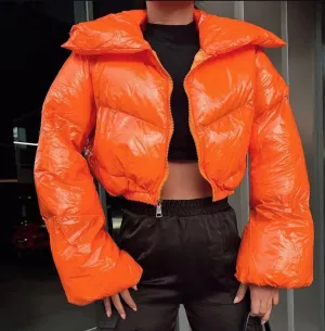 Stylish Cropped Quilted Puffer Jacket: Aoife