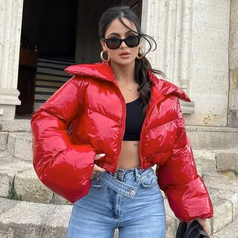 Stylish Cropped Quilted Puffer Jacket: Aoife