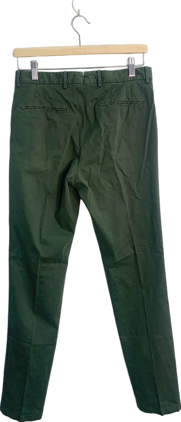 Suitsupply Green Porto Novo Slim Leg Straight Chinos Stretch Cottons  W28
