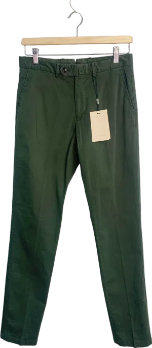Suitsupply Green Porto Novo Slim Leg Straight Chinos Stretch Cottons  W28