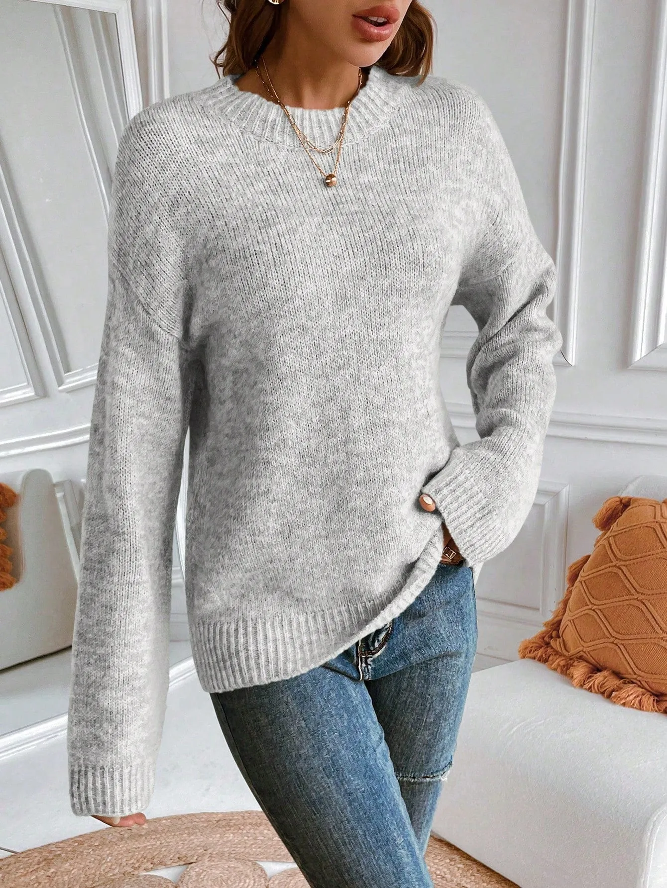Suéter gris de mujer en Cherry Vibes