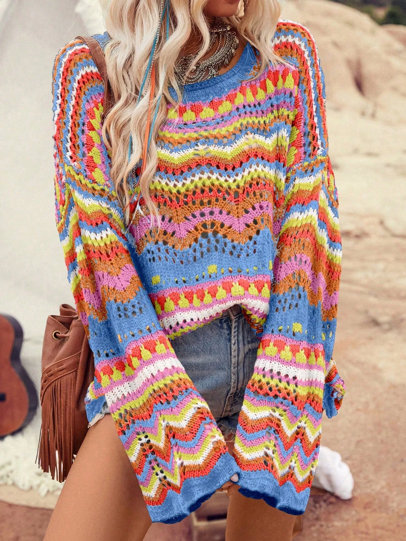 Suéter Holgado de Color en Cherry Vibes - Estilo y Comodidad