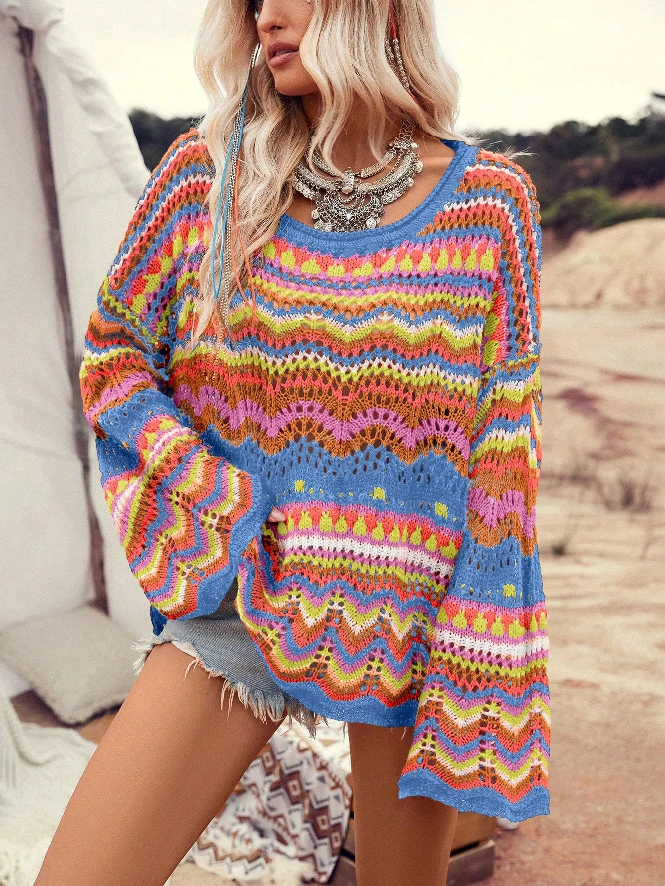 Suéter Holgado de Color en Cherry Vibes - Estilo y Comodidad